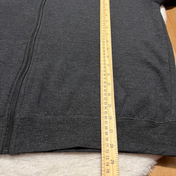 Colosseum Dark Gray Fleece Drawstring Kangaroo Pocket Hoodie Sweater Size XL - Picture 11 of 12